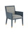 Currey and Company - 7000-0852 - Armchair - Santos - Vintage Navy/Satin Brass