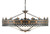 Currey and Company - 9000-0181 - Six Light Chandelier - Berkeley - Antique Gold/Moss Gray