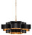 Currey and Company - 9000-0429 - Six Light Chandelier - Grand Lotus - Satin Black/Contemporary Gold Leaf