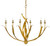 Currey and Company - 9000-0444 - Six Light Chandelier - Menefee - Antique Gold Leaf