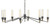 Currey and Company - 9000-0607 - Eight Light Chandelier - Delgado - Antique Black/Reclaimed Wood