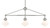 Currey and Company - 9000-0614 - Three Light Chandelier - Rycroft Collection - Polished Nickel/White