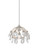 Currey and Company - 9000-0667 - One Light Pendant - Crystal Bud - Clear/Contemporary Silver Leaf/Silver