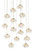 Currey and Company - 9000-0670 - 15 Light Pendant - Crystal Bud - Clear/Contemporary Silver Leaf/Silver