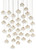 Currey and Company - 9000-0673 - 36 Light Pendant - Crystal Bud - Clear/Contemporary Silver Leaf/Silver