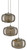 Currey and Company - 9000-0689 - Three Light Pendant - Pepper - Nickel/Silver