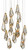 Currey and Company - 9000-0705 - 15 Light Pendant - Glace - Raj Mirror/Antique Brass/Silver