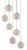 Currey and Company - 9000-0718 - Seven Light Pendant - Finhorn - Natural/Silver