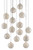 Currey and Company - 9000-0719 - 15 Light Pendant - Finhorn - Natural/Silver
