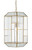 Currey and Company - 9000-0749 - One Light Pendant - Bardolph - Clear/Antique Brass