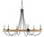 Currey and Company - 9000-0754 - Six Light Chandelier - Shipwright - Natural/French Black/Smokewood