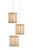 Currey and Company - 9000-0889 - Three Light Pendant - Daze - Antique Brass/White/Silver