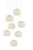 Currey and Company - 9000-0911 - Seven Light Pendant - Piero - Sugar White/Silver