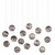 Currey and Company - 9000-1009 - 15 Light Pendant - Palatino - Earth with Speckles/Silver