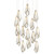 Currey and Company - 9000-1036 - 15 Light Pendant - Glace - White/Antique Brass/Silver