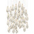 Currey and Company - 9000-1039 - 36 Light Pendant - Glace - White/Antique Brass/Silver