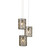 Currey and Company - 9000-1048 - Three Light Pendant - Regatta - Natural/Cupertino/Silver