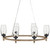 Currey and Company - 9000-1086 - Six Light Chandelier - Hightider - Natural/Clear/French Black