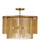 Currey and Company - 9000-1197 - Three Light Semi-Flush Mount - Mantra - Gold Leaf