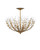 Currey and Company - 9000-1224 - Four Light Semi-Flush Mount - Magnum Opus - Brass/White