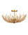 Currey and Company - 9000-1228 - Four Light Semi-Flush Mount - Leaflace - Contemporary Gold Leaf/Contemporary Gold