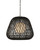 Currey and Company - 9000-1243 - One Light Pendant - Osbert - Black/Satin Black/White