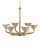Currey and Company - 9000-1248 - Six Light Chandelier - Marbella - Natural/Contemporary Gold/Sugar White
