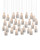 Currey and Company - 9000-1275 - 30 Light Linear Pendant - Posh - White/Silver