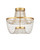 Currey and Company - 9000-1327 - LED Semi-Flush Mount - Mademoiselle - Clear/Contemporary Gold Leaf/Contemporary Gold