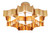 Grand Lotus Six Light Chandelier (9494)