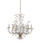 Currey and Company - 9973 - Six Light Chandelier - Crystal Bud - Silver Granello