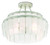 Currey and Company - 9999-0030 - Three Light Semi-Flush Mount - Vintner - Opaque White/Contemporary Silver Leaf