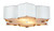 Currey and Company - 9999-0059 - Two Light Flush Mount - Grand Lotus - Sugar White/Contemporary Gold/Gaux Alabaster