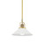 Hudson Valley - 2613-AGB/WH - One Light Pendant - Syosset - Aged Brass
