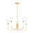 Hudson Valley - 3345-VGL - Five Light Chandelier - Montclair - Vintage Gold Leaf