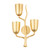 Hudson Valley - 5003-L-GL - Three Light Wall Sconce - Vine - Gold Leaf