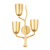 Hudson Valley - 5003-L-GL - Three Light Wall Sconce - Vine - Gold Leaf