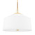 Hudson Valley - 5223-AGB - Three Light Pendant - White Plains - Aged Brass