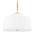 Hudson Valley - 5223-AGB - Three Light Pendant - White Plains - Aged Brass