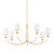 Hudson Valley - 5307-VGL - Seven Light Chandelier - Montpelier - Vintage Gold Leaf