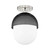 Hudson Valley - 6110-PN/BK - One Light Semi Flush Mount - Nyack - Polished Nickel/Black