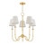 Hudson Valley - 6927-AGB - Five Light Chandelier - Amina - Aged Brass