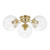 Hudson Valley - 8025-AGB - Three Light Semi Flush Mount - Abbott - Aged Brass