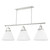 Hudson Valley - 9658-PN - Three Light Island Pendant - Aldridge - Polished Nickel