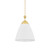 Hudson Valley - BKO1501-AGB/WP - One Light Pendant - Bronson - Aged Brass