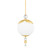 Hudson Valley - KBS1748701S-AGB - One Light Pendant - Perla - Aged Brass