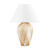 Hudson Valley - L7630-VGL/CWR - One Light Table Lamp - Bayonne - Vintage Gold Leaf/ Ceramic White With Rattan