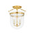 Hudson Valley - MDS1600-AGB - Three Light Semi Flush Mount - Rousham - Aged Brass