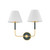 Hudson Valley - MDS2201-AGB/SSG - Two Light Wall Sconce - Wedgewood - Aged Brass