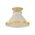 Hudson Valley - MDS2402-AGB/OW - One Light Flush Mount - Highclere - Aged Brass